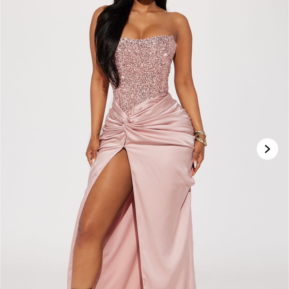 Clara Sequin Satin Gown